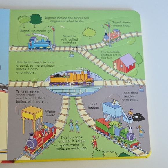 Children's Book - Look Inside Trains Book - Over 50 Flaps To Lift - Hardcover - Picture 6 of 16